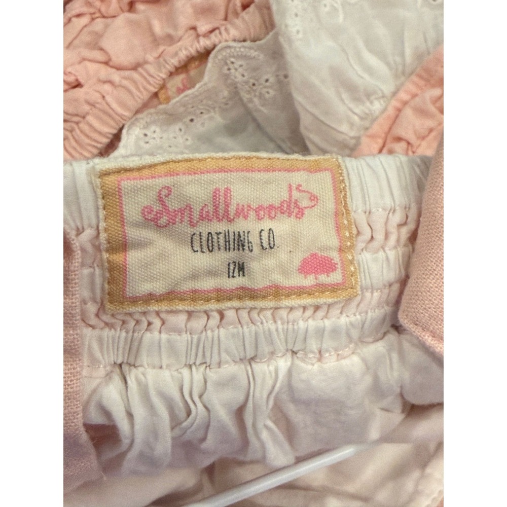 9D. Vtg Smallwoods HTF OG SweetHoney 12mo Linen/Cotton Pinafore Dress & Bloomers - Picture 6 of 8